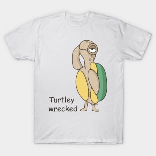 Turtley Wrecked, Funny Turtle hangover T-Shirt